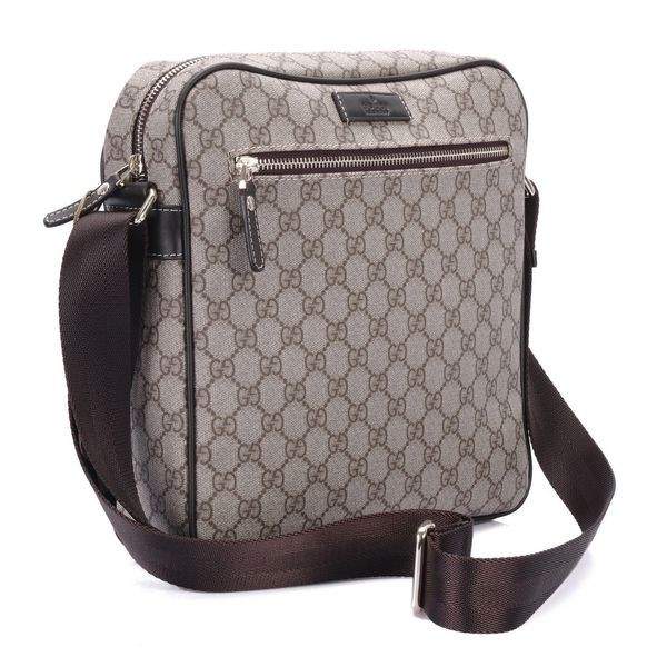 1:1 Gucci 201448 Men's Medium Shoulder Bag-Coffee Plus